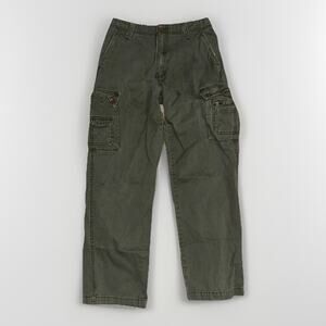 Vintage Iron Utility Cargo Pants Olive Green 28x30 Workwear Carpenter Y2K
